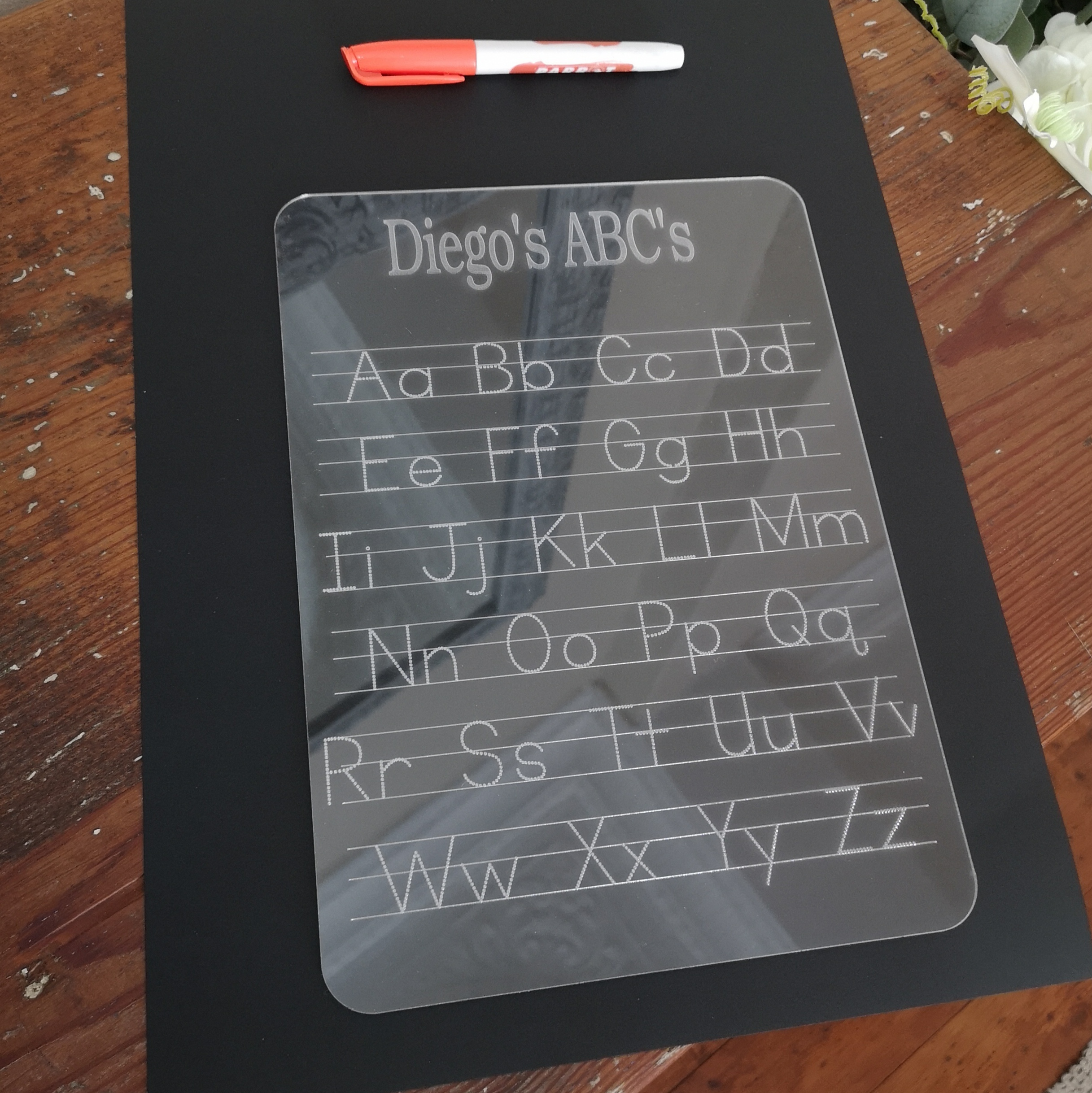 Dotted ABC's Tablet in different fonts