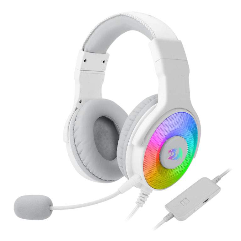 REDRAGON Over-Ear PANDORA USB RGB Gaming Headset – White