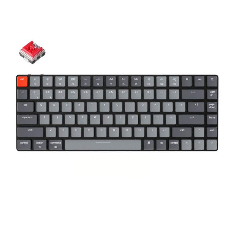 KeyChron K3 84 Key Optical Mechanical Hot-Swappable Mechanical Keyboard White LED Red Switches