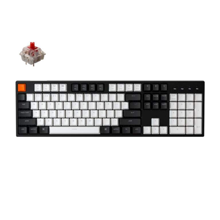 KeyChron C2 104 Key Gateron Hot-Swappable Mechanical Wired Keyboard RGB Red Switches