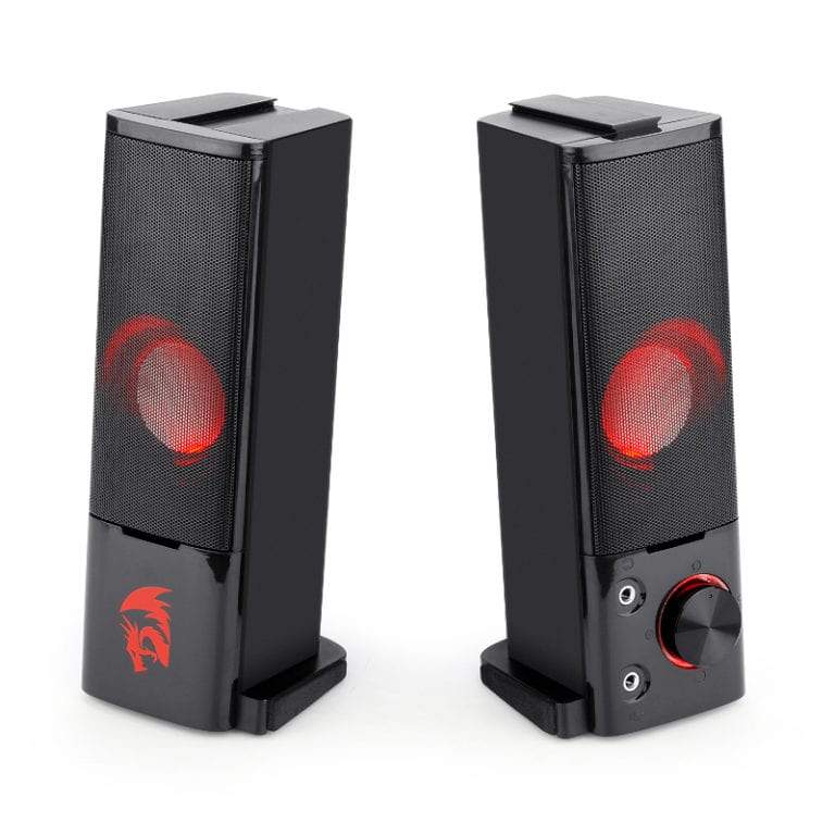 REDRAGON 2.0 Satellite Speakers STENTOR 2x3W RED LED 3.5mm – Black
