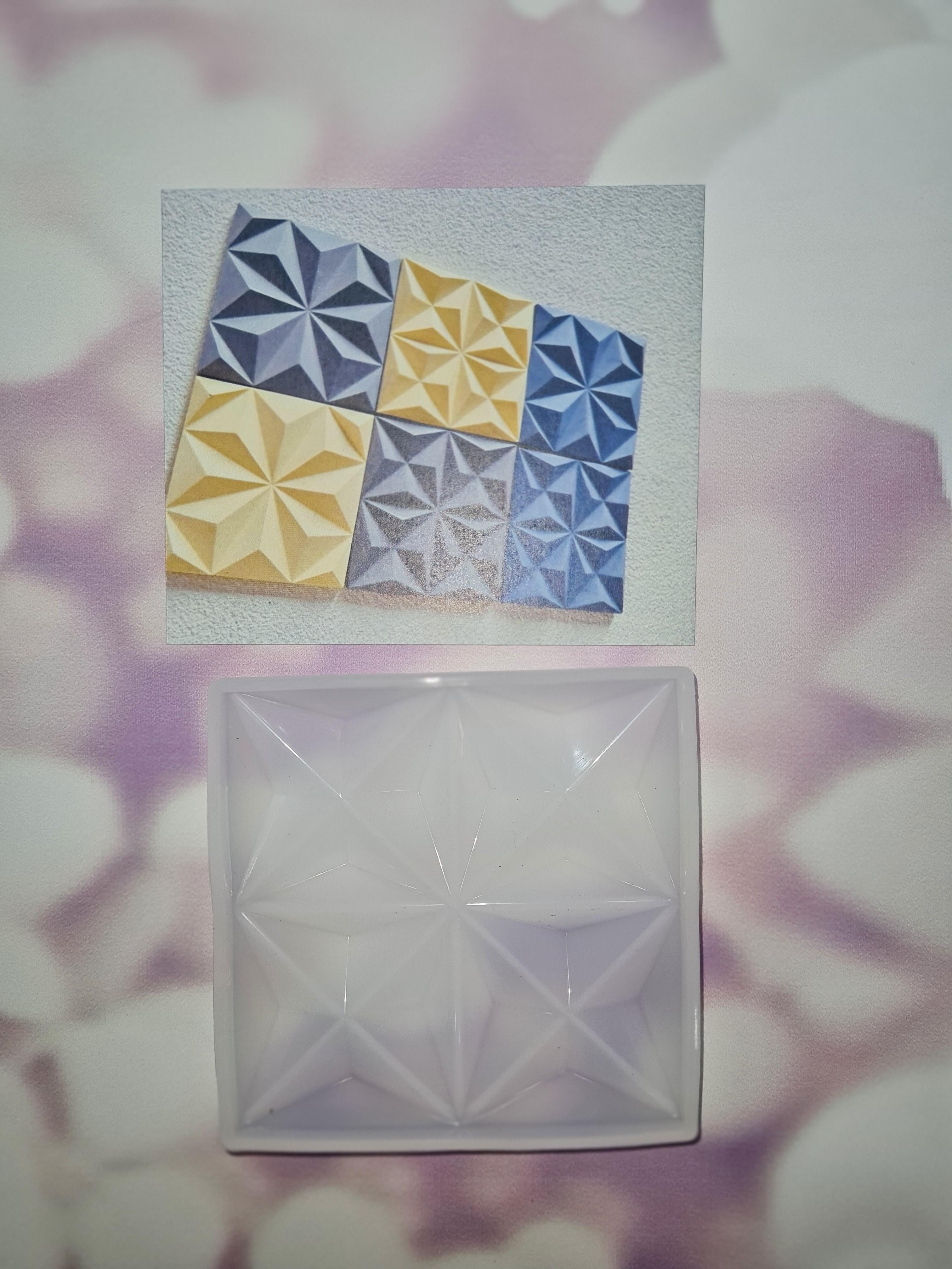 Silicone Mould - Abstract Square Coaster