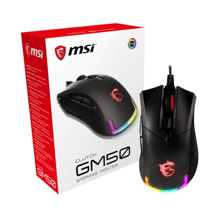 MSI Clutch GM50 7200DPI RGB Gaming Mouse – Black