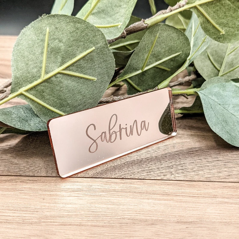 Rectangular Disk Place Name 12 cm x 4 cm in different colours