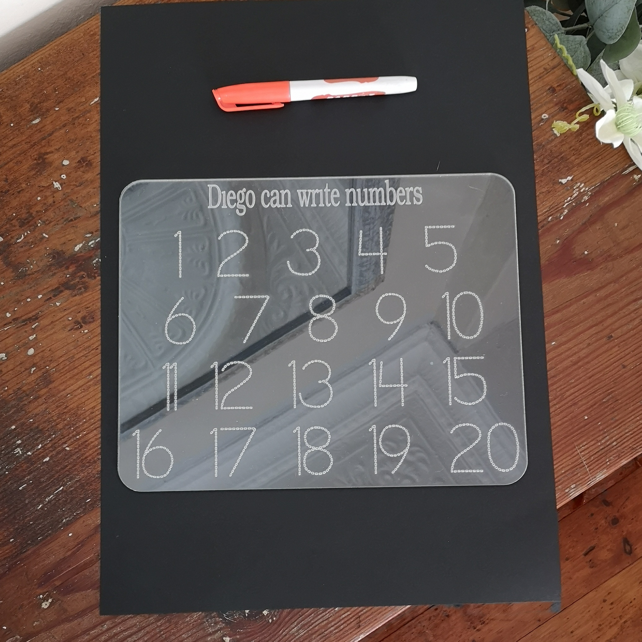 Dotted Count to 20 Trace Tablet