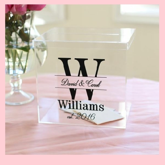 Gift Card Box Clear Acrylic in different sizes