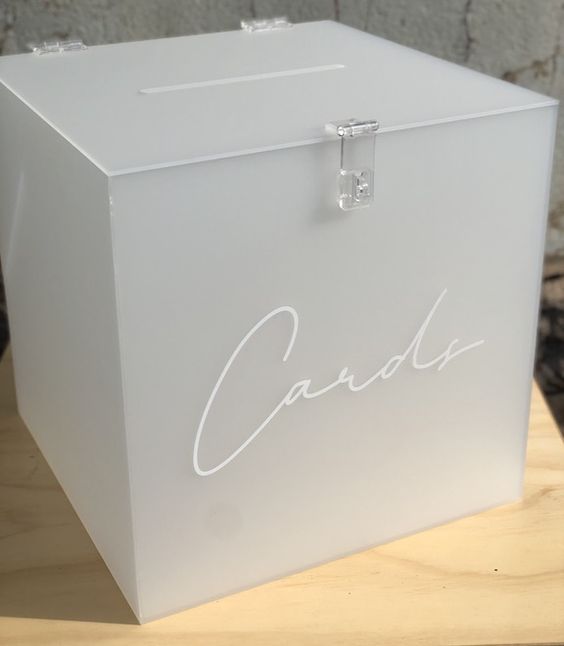 Gift Card Box Frosted Acrylic in different sizes