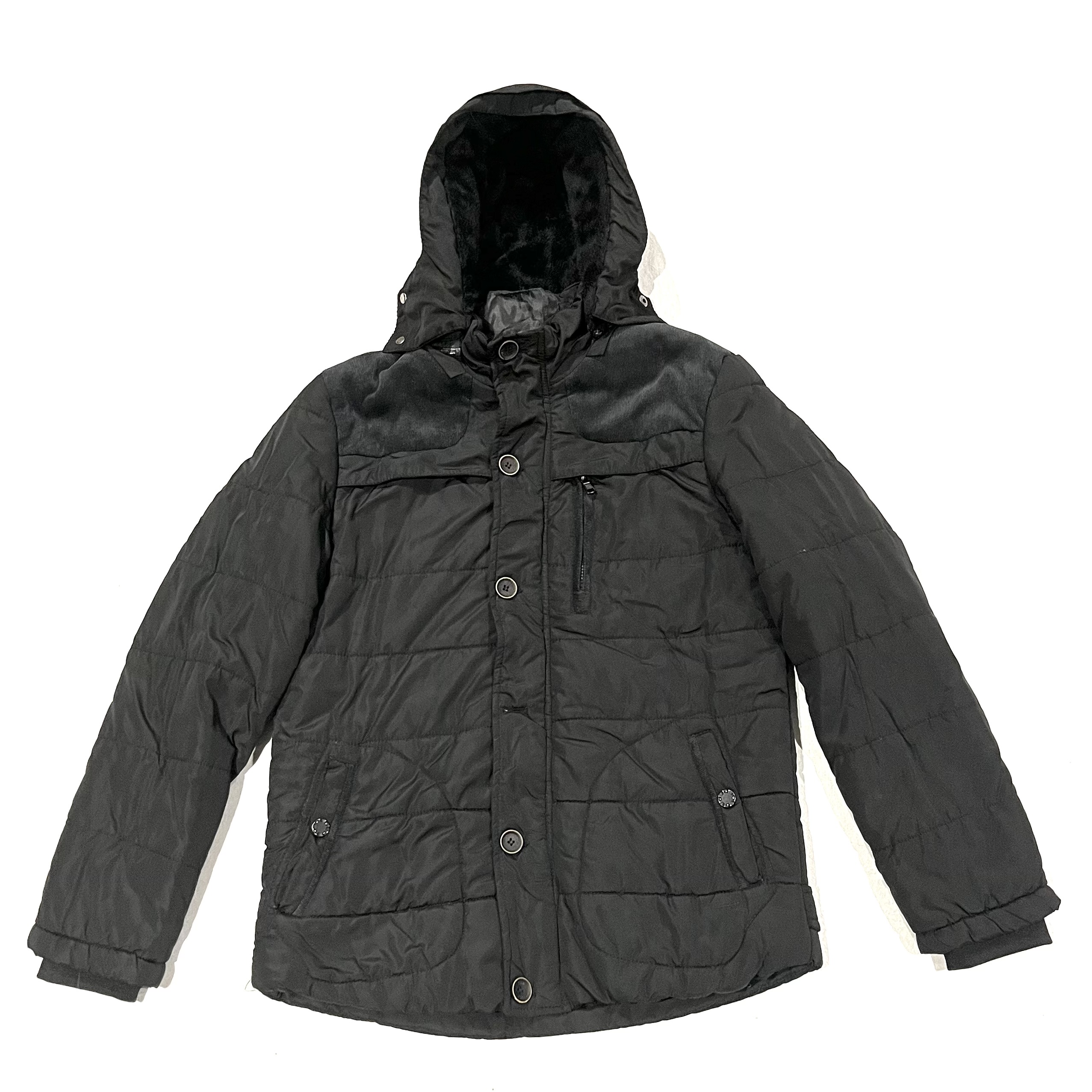 UNISEX Mens Fashion Black Puffer Coat