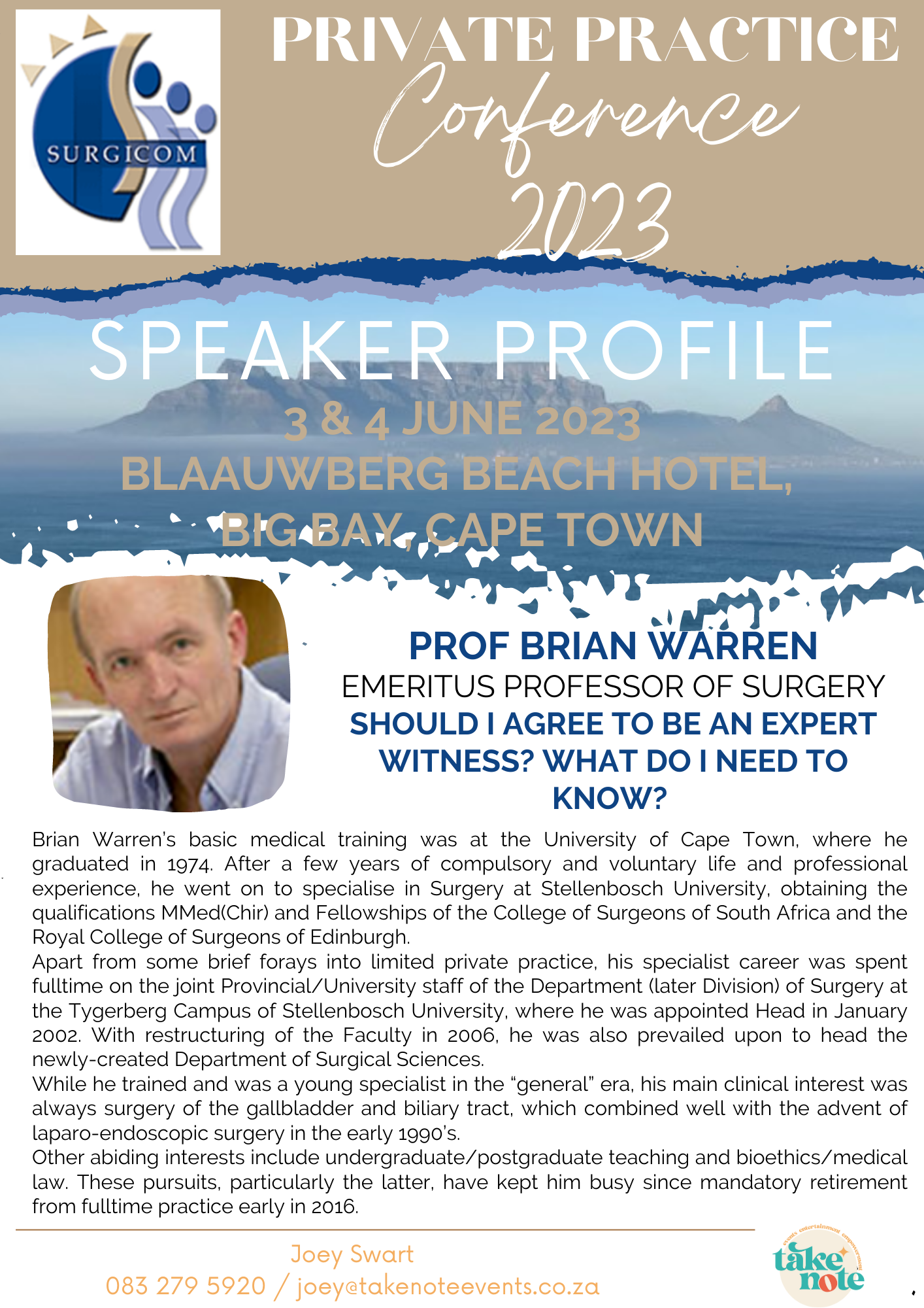 Surgicom - Speaker Profile - Prof Brian Warrenpng