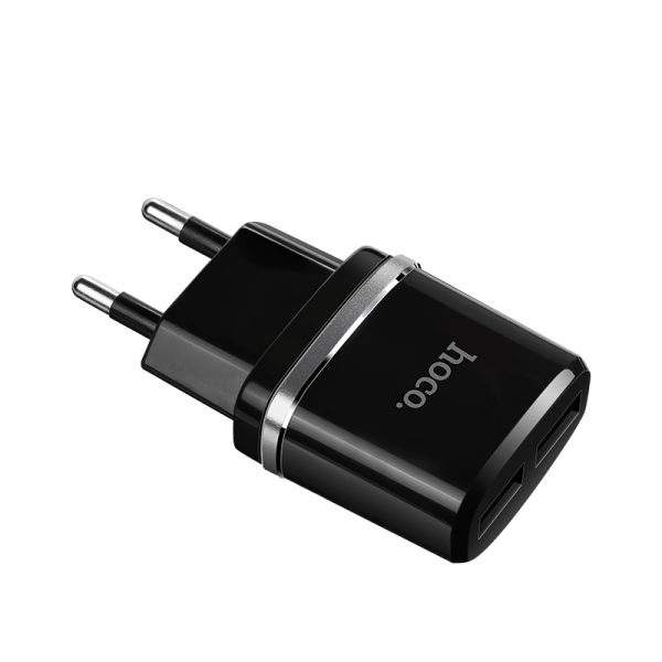 Hoco C12 Smart EU plug double USB charging adapter