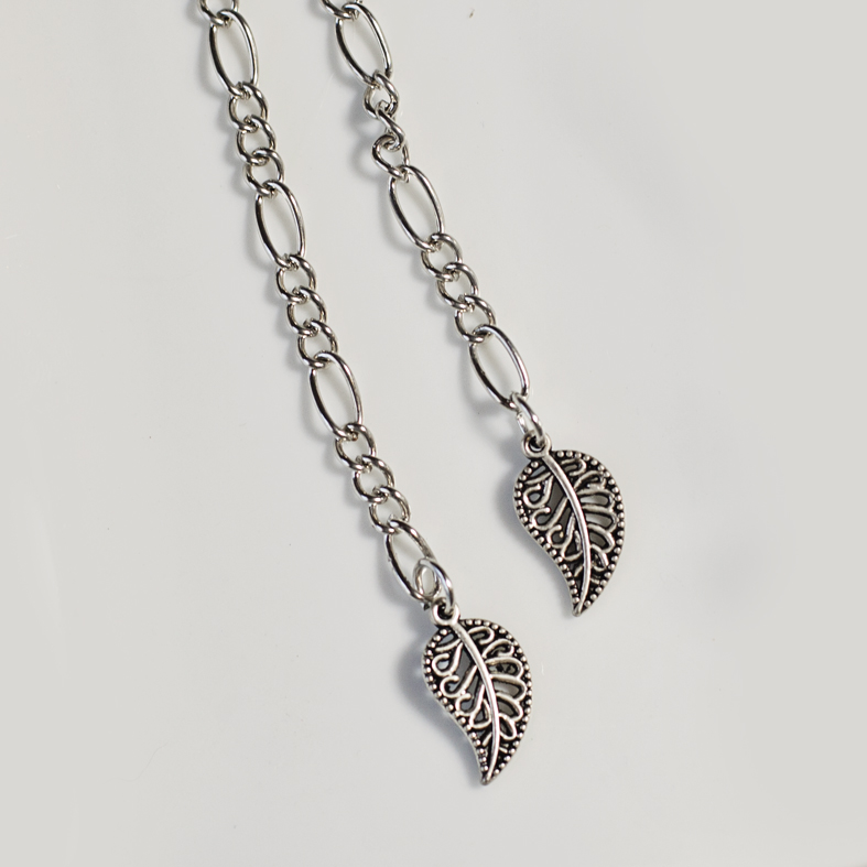 Face Chain - Silver Leaf