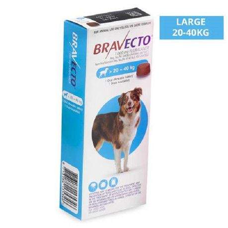 Bravecto flea treatment 20kg to 40kg was R490 now R320