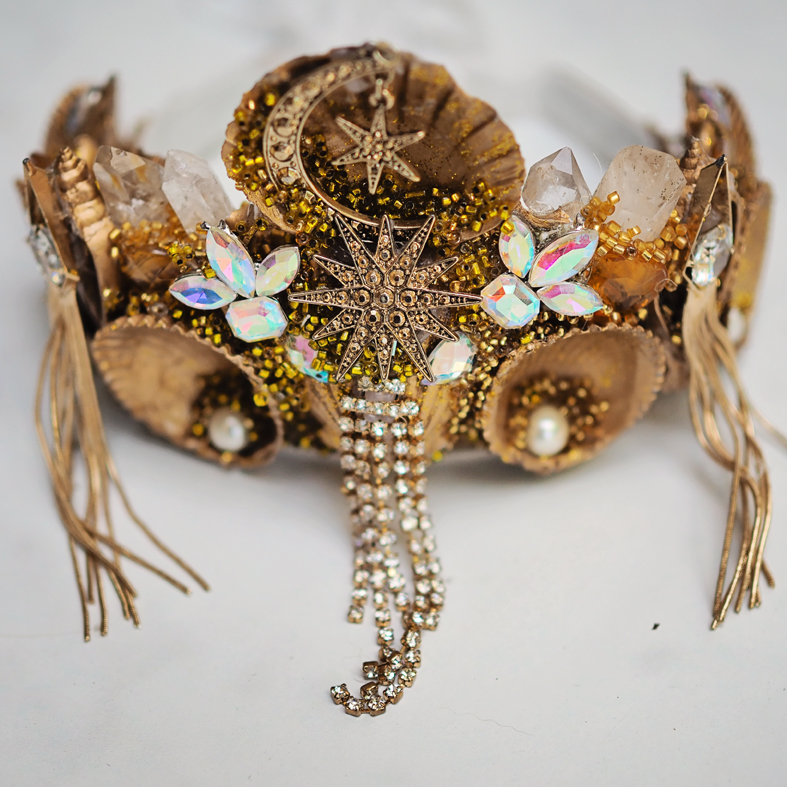 Mermaid Shell Crown - Gold