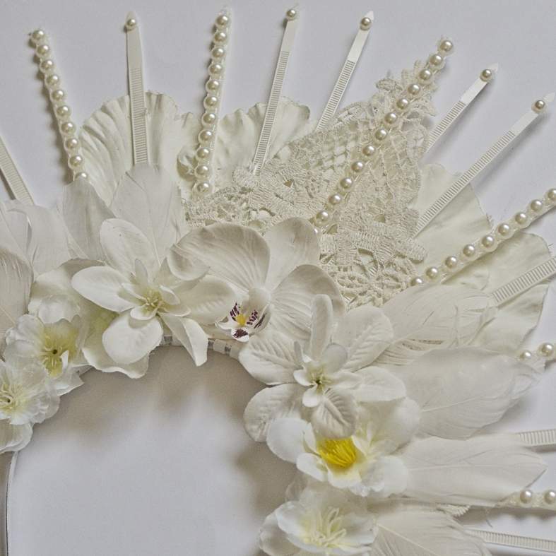 White Sunray Flower Crown