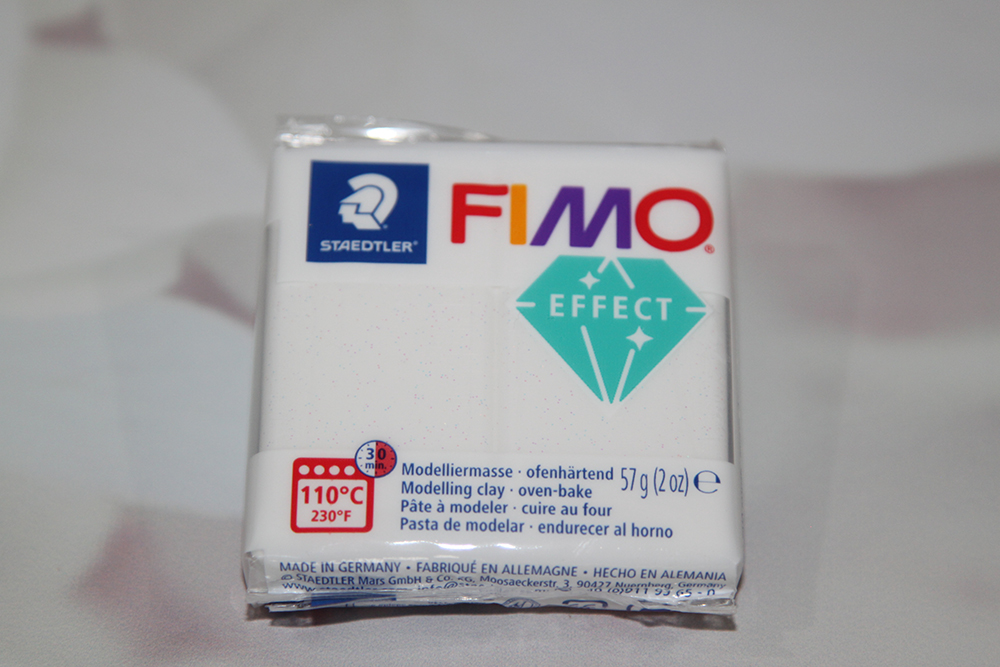 Fimo Effect- White Glitter 57g