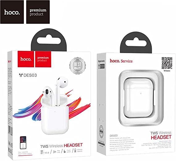 Hoco DES03 Bluetooth Headset Earbuds – White