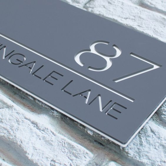 Rectangular Acrylic Sign Board 2 colours and no light