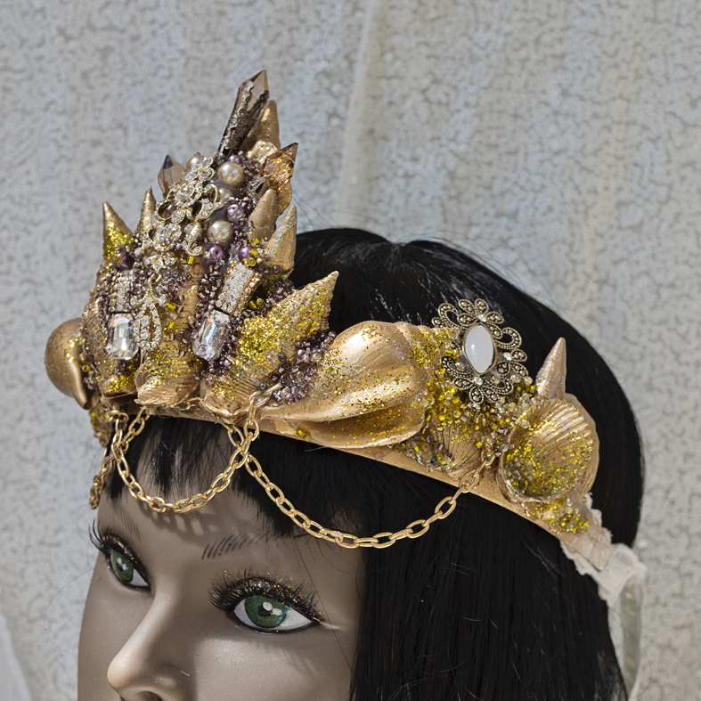 Mermaid Shell Crown -  Gold