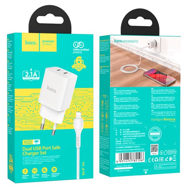 Hoco N25 Maker EU set with cable White