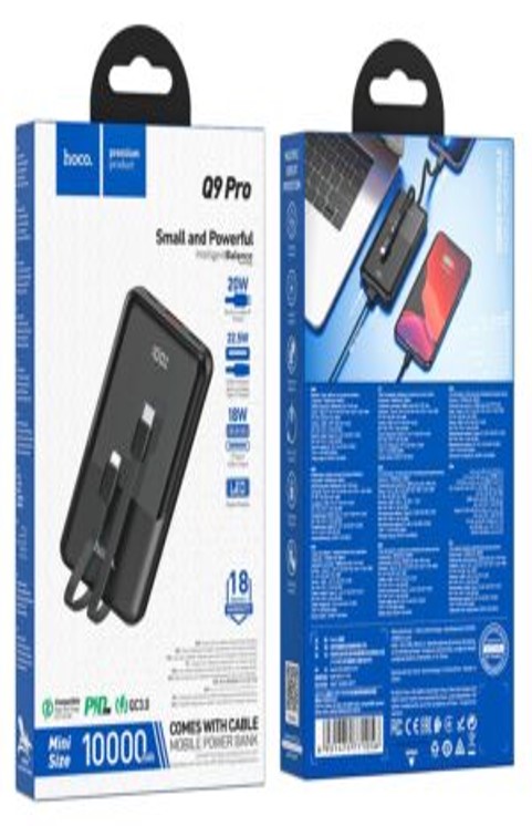 Power bank “Q9 Pro Shell” 22.5W + PD20W 10000mAh