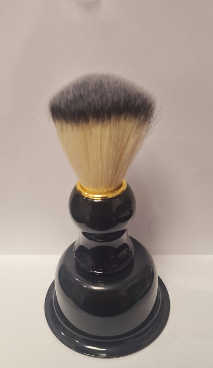 2pc Black Shaving lather bowl and brush set