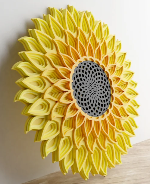DIY Sunflower layered art (7 layers)