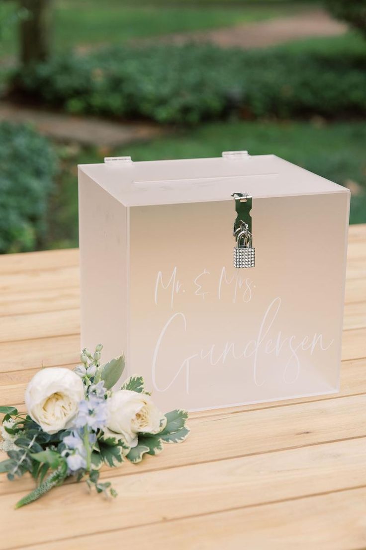 Gift Card Box Frosted Acrylic