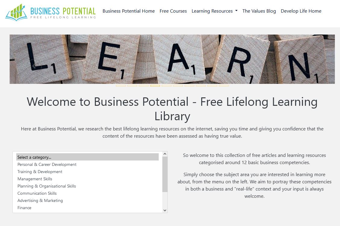 Business Potential researches the best lifelong learning resources on the internet