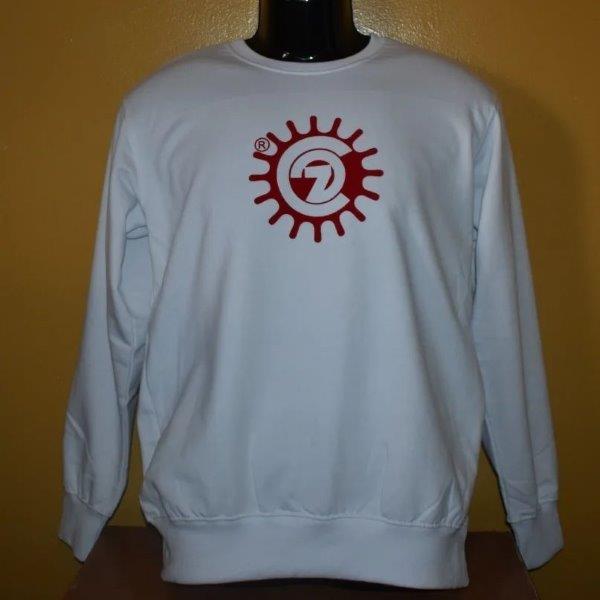 CZC Sweat-Shirt White with  Red Print Logo