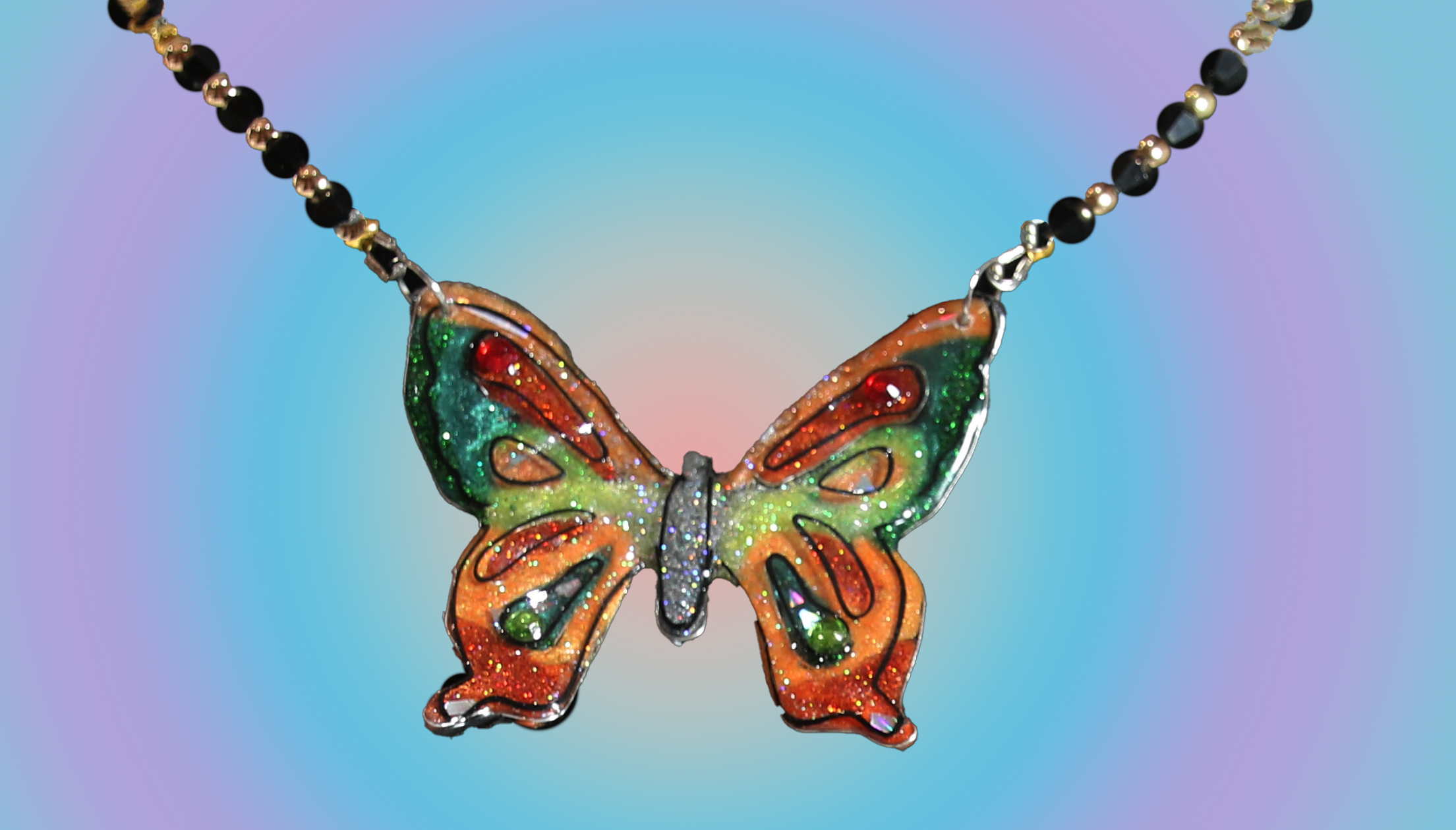 Wire crafted Butterfly Necklace