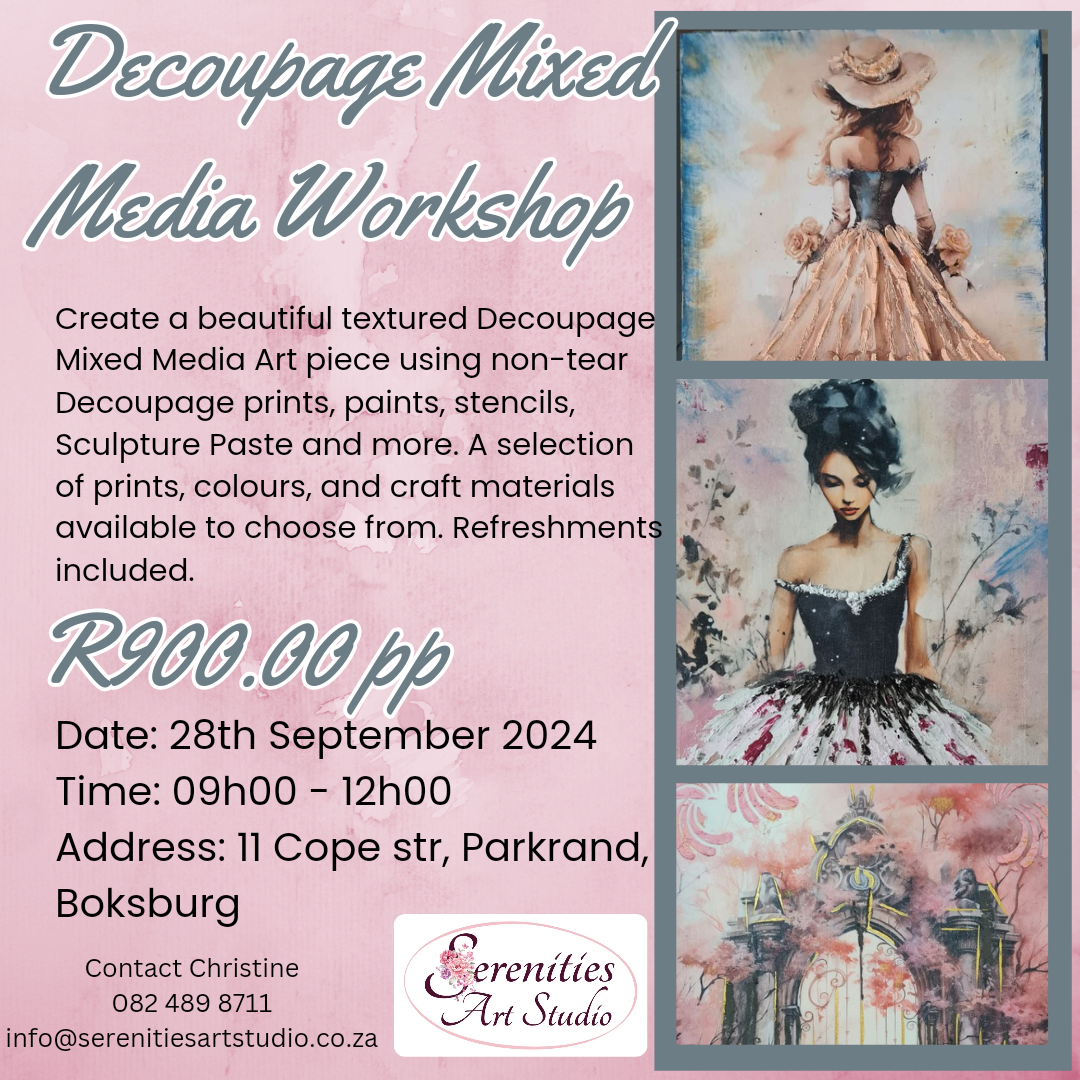 Mixed Media Decoupage Art Workshop