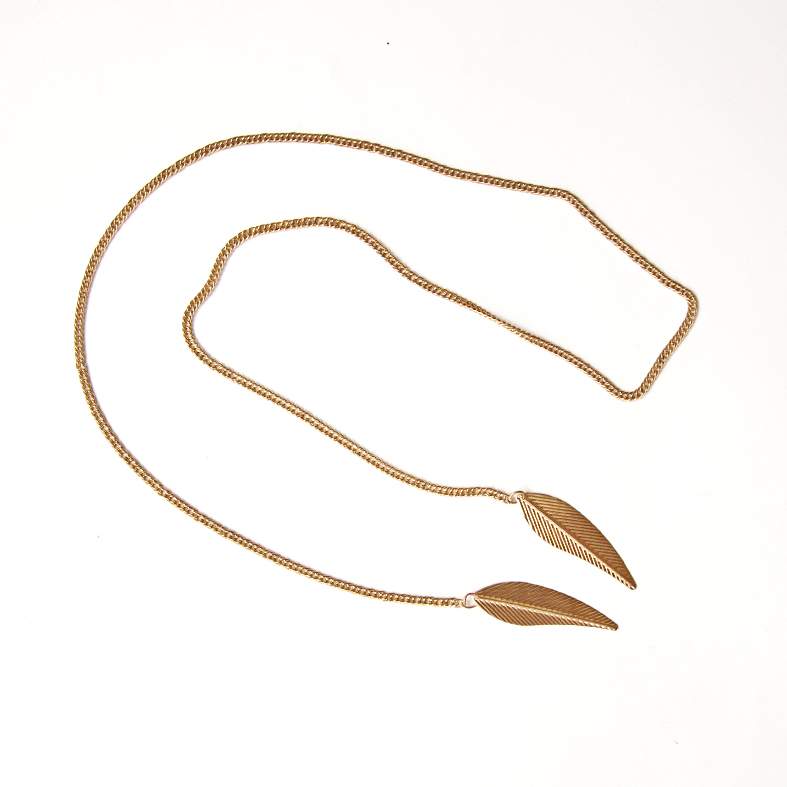 Face Chain - Gold Leaves