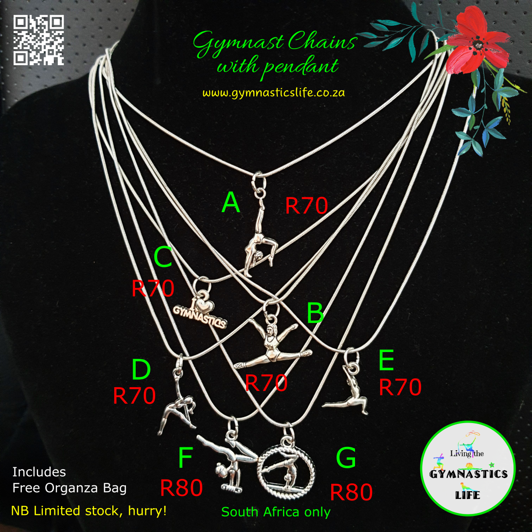 Chain & Gymnast Pendant