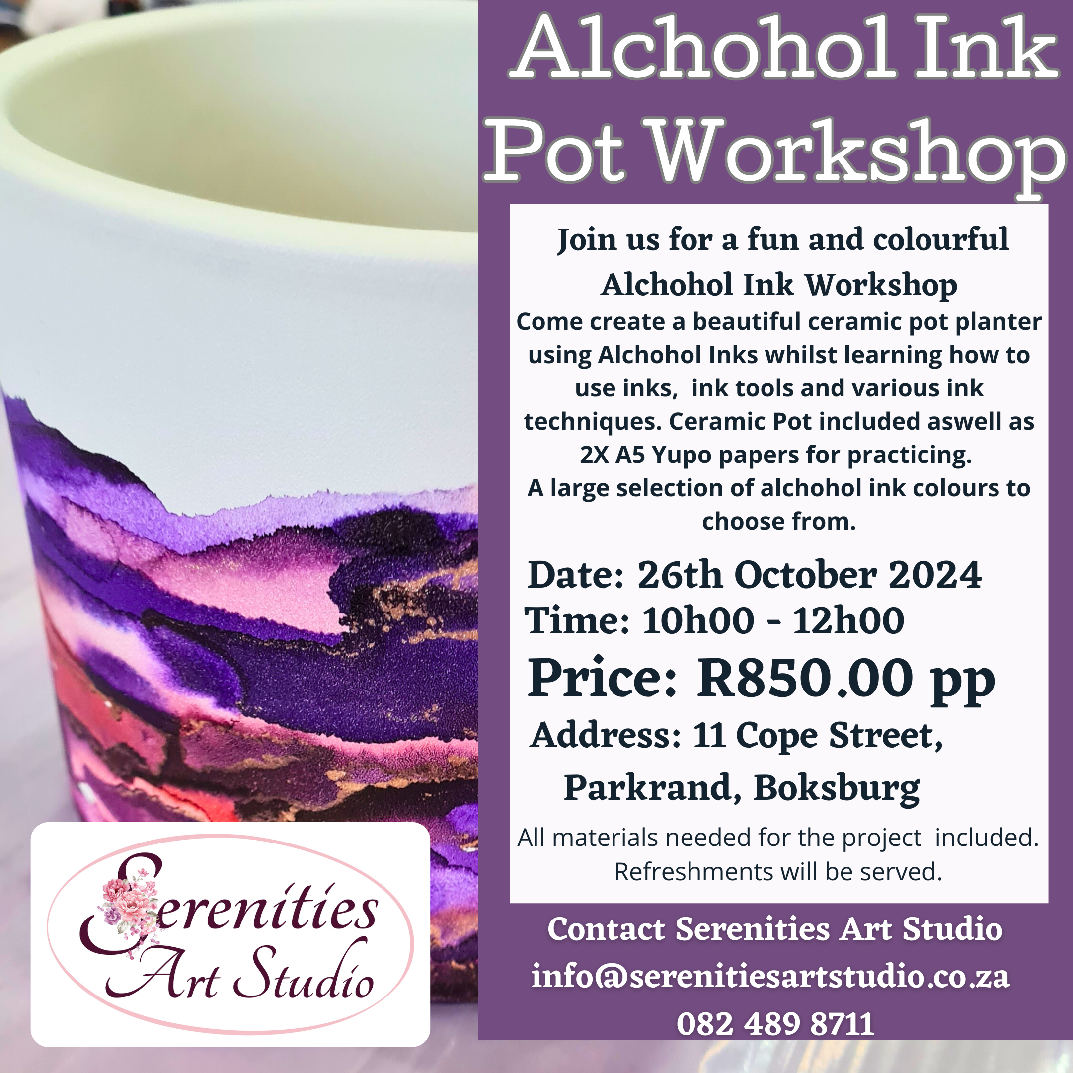 Alchohol Ink Art Workshop