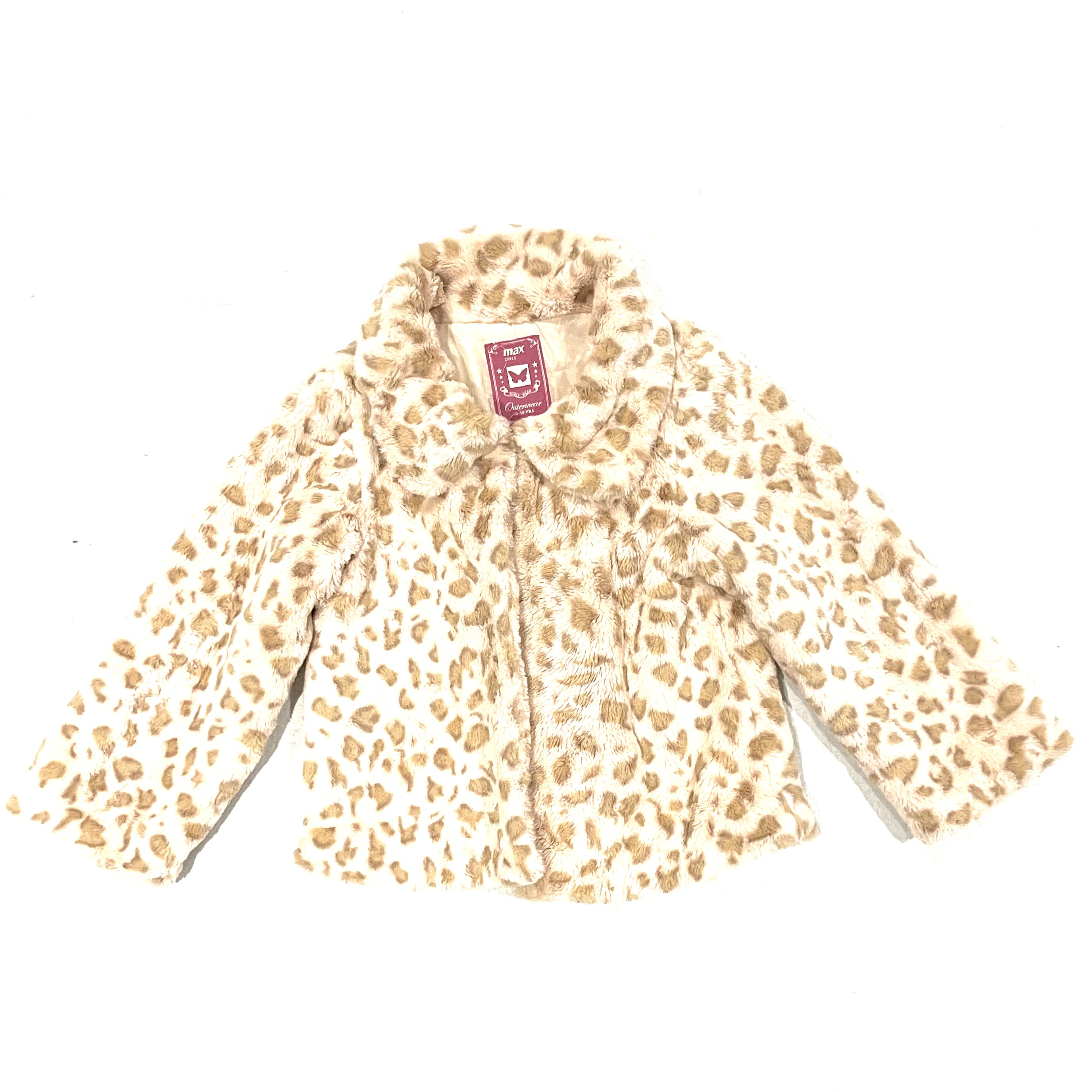 KIDS Max Leopard Print Fleece Teddy Jacket