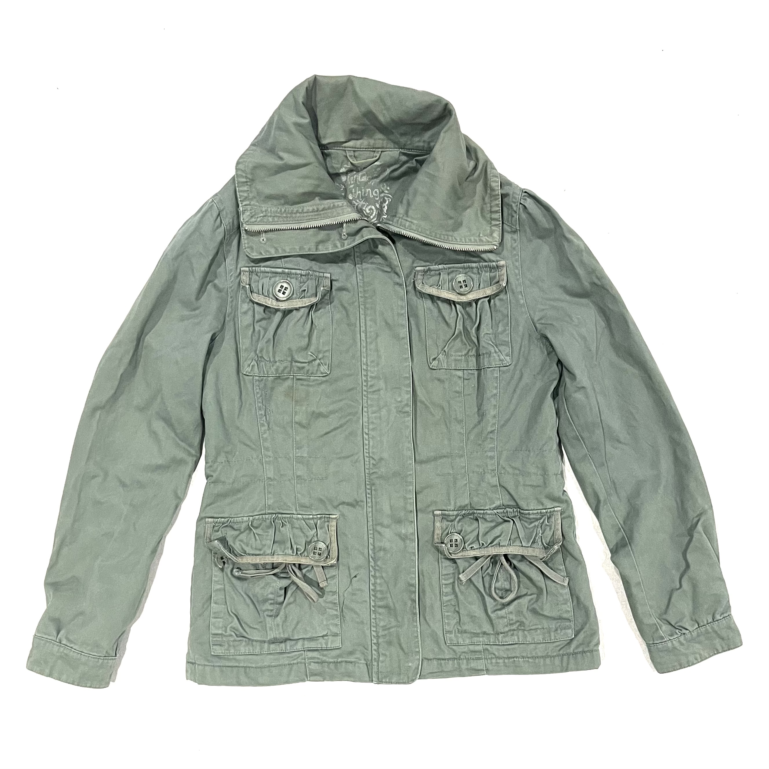 LADIES Vintage Clothing Green Parka Jacket