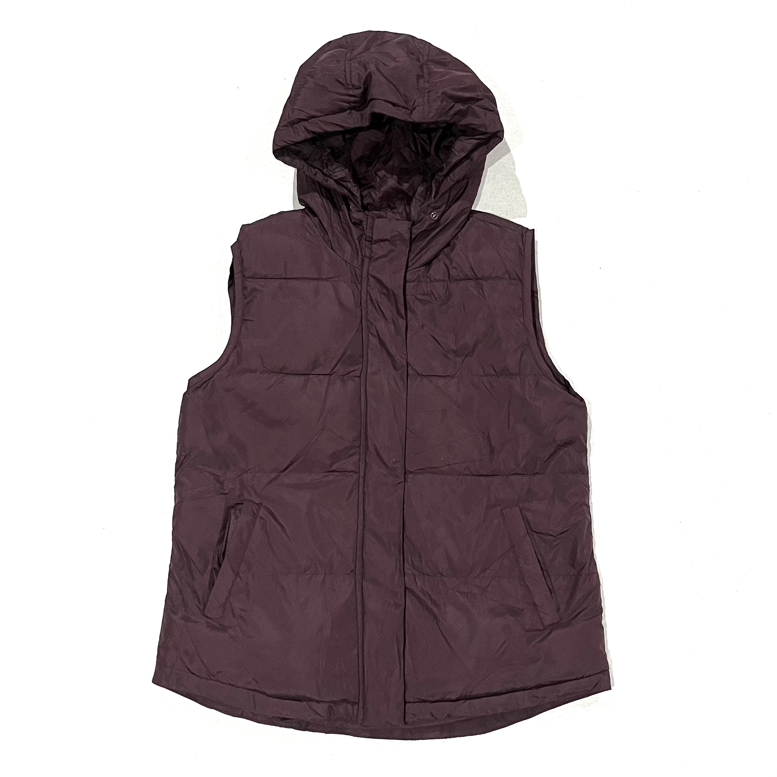 LADIES Cotton On Maroon Sleeveless Puffer Jacket