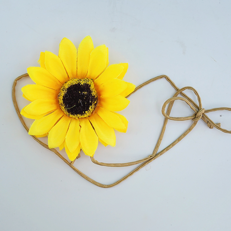 Flower wrap-choker-necklace - Sunflower