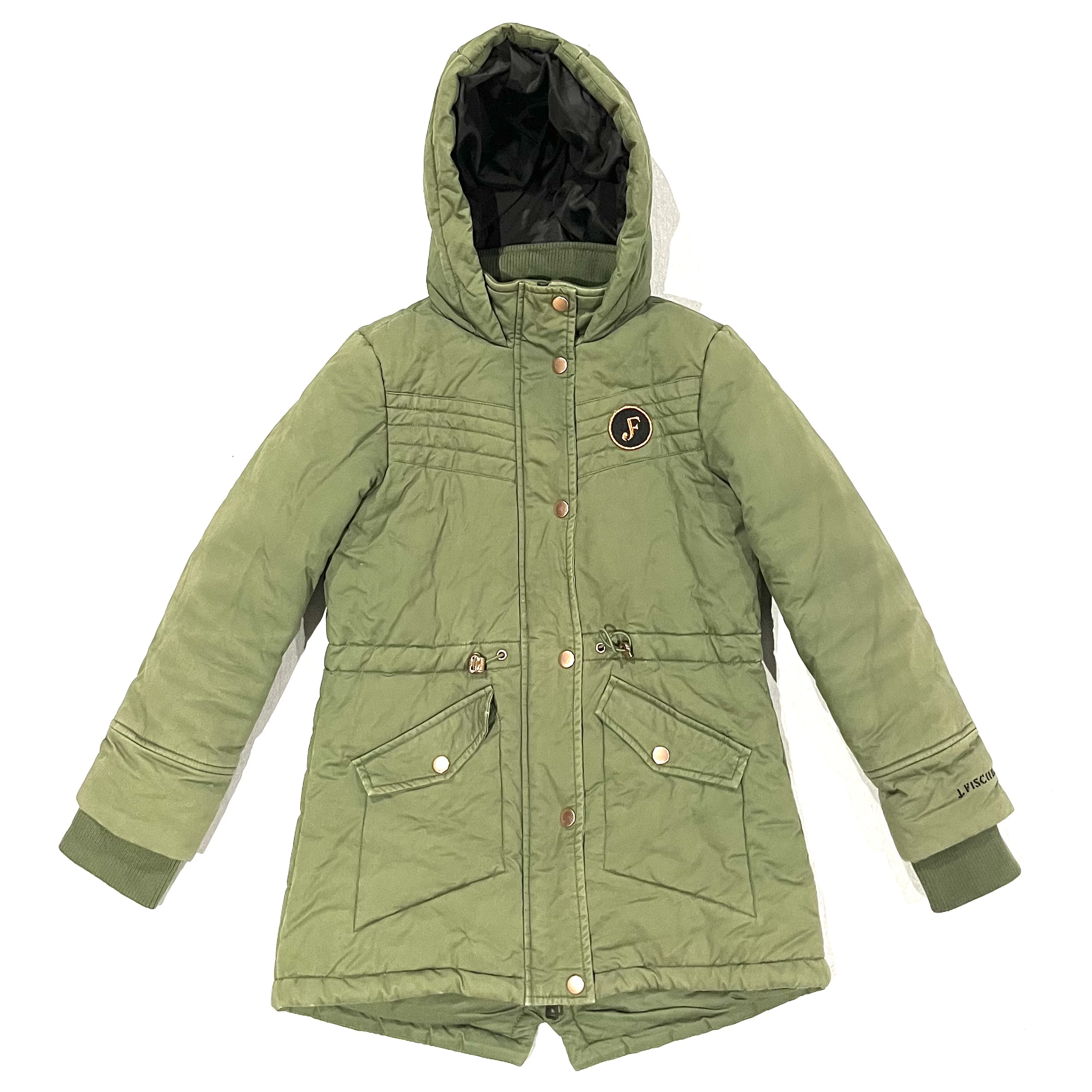 KIDS J Fischer Khaki Green Parka Coat