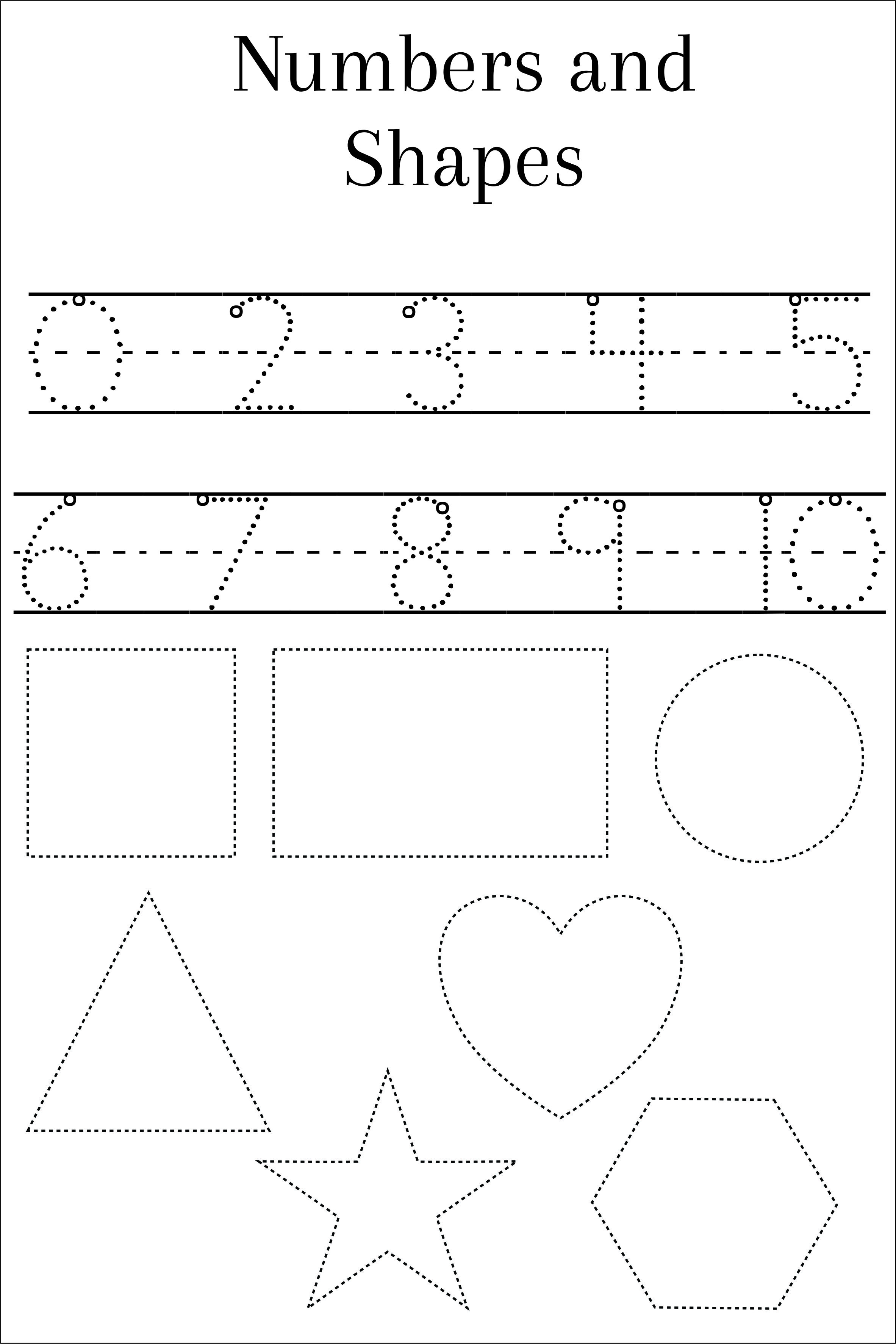Dotted Numbers & Shapes tablet - bilingual