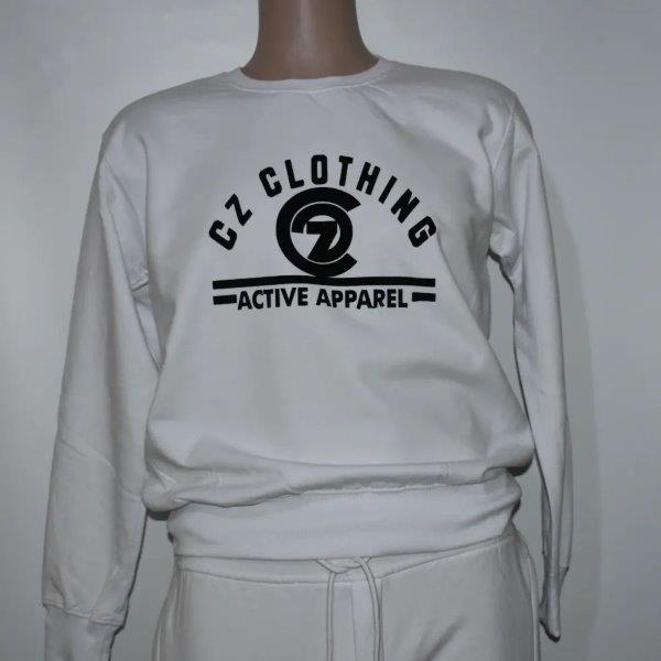 CZ Clothing Long Sleeves Sweater White