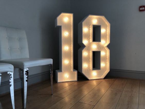 Marquee Numbers 60 cm high