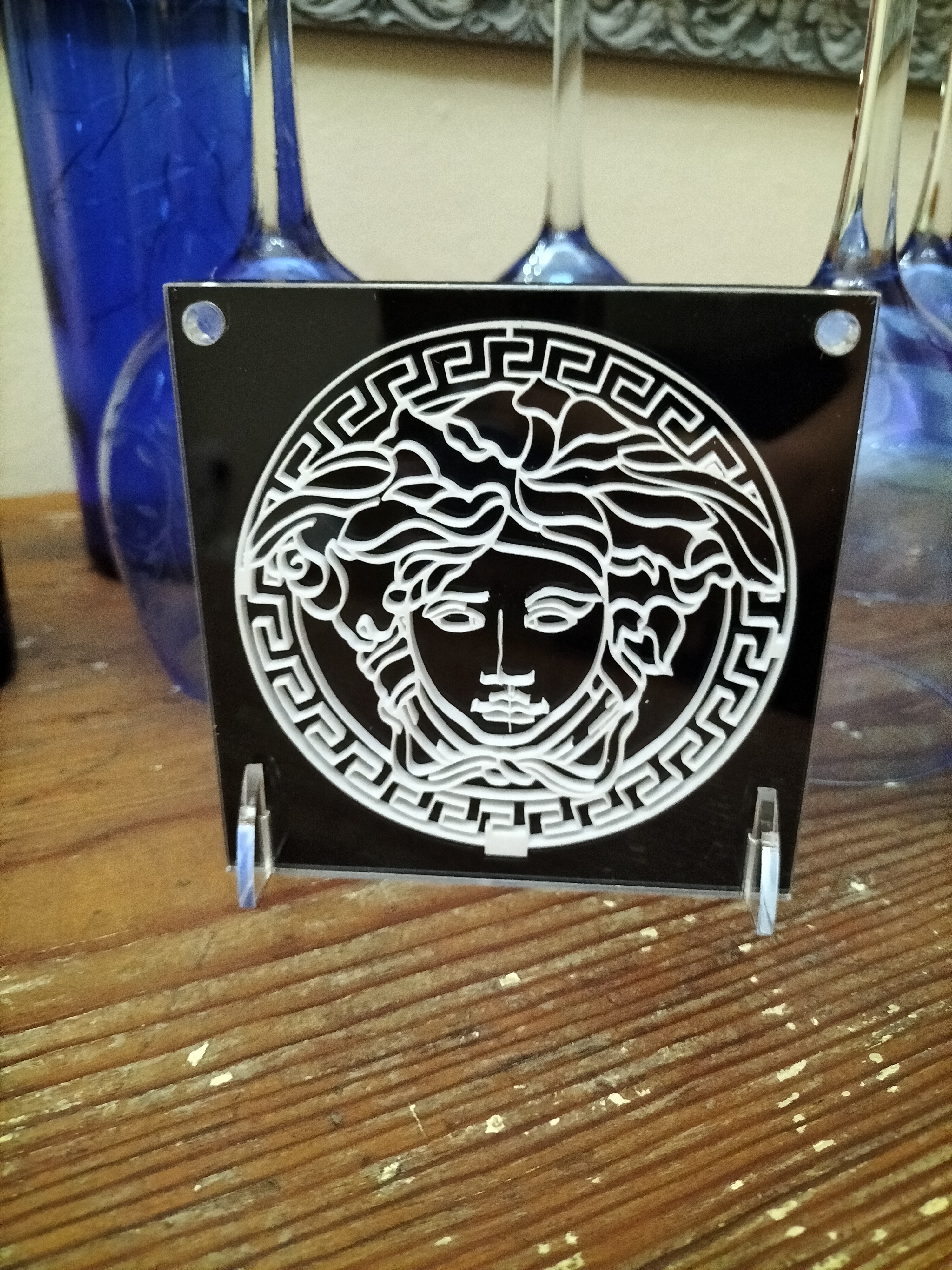 Versace Single Sided Ornament or coaster 11 x 11