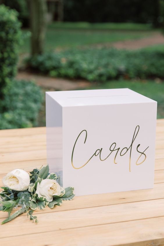 Gift Card Box Black or White Acrylic in different sizes