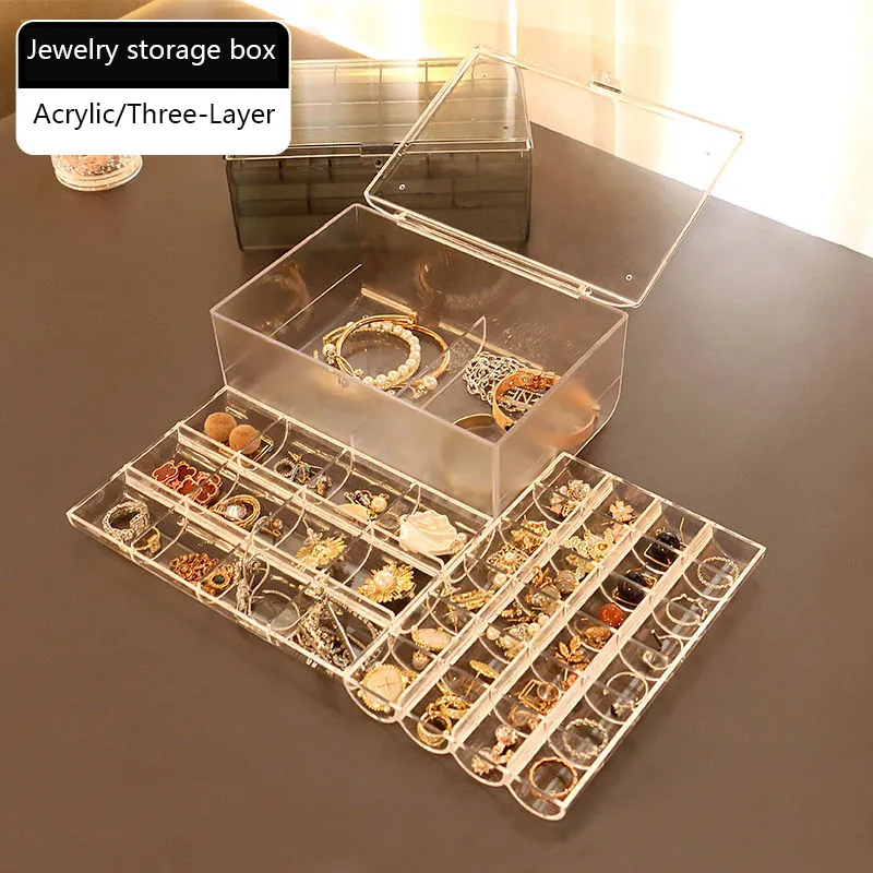 3 Layer Acrylic Storage Jewellery Box