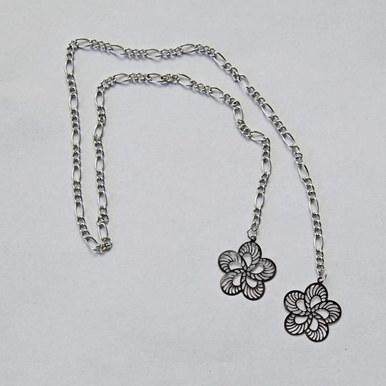 Face Chain - Silver Flower