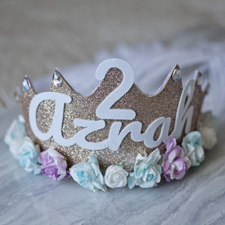 Personalised Glitter crown - MTO