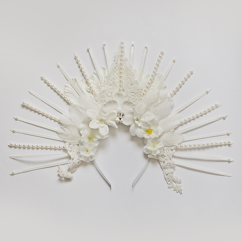 White Sunray Flower Crown