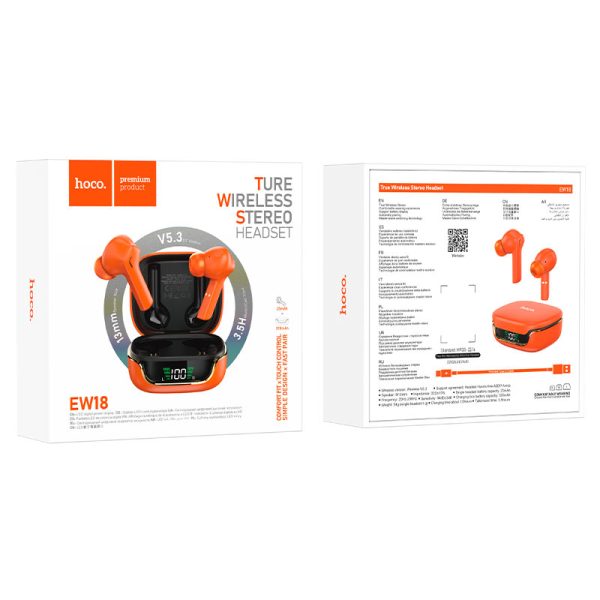 Hoco EW18 TWS Wireless headset – Orange